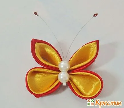 Butterfly în domeniu kanzashi o dată master-class 3
