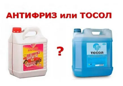 Ceea ce este diferit de antigel antigel toate detaliile!