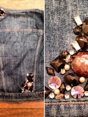 Cum să jacheta denim cu strasuri