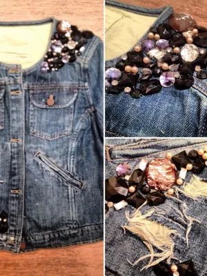 Cum să jacheta denim cu strasuri