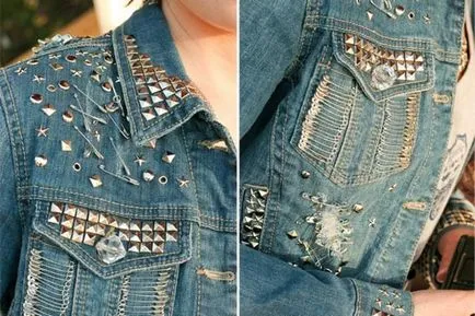 Cum să jacheta denim cu strasuri Cum să jacheta denim cu strasuri