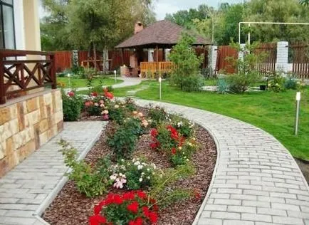 Cum de a decora teritoriul site-ului țării, fotografii