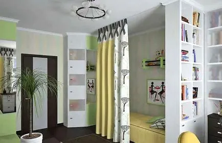 Colțul copiilor într-un apartament studio - idei, fotografii