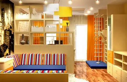 Colțul copiilor într-un apartament studio - idei, fotografii