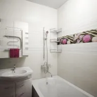 Design țiglă pentru opțiuni de dimensiuni fotografii baie mică cameră