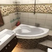 Design țiglă pentru opțiuni de dimensiuni fotografii baie mică cameră