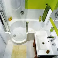Design țiglă pentru opțiuni de dimensiuni fotografii baie mică cameră