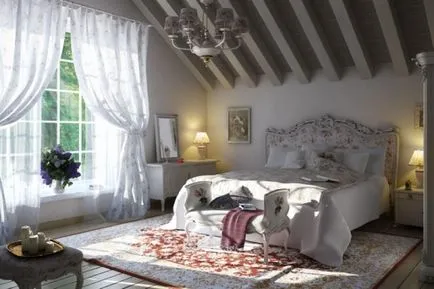 fotografii dormitor design mansardă, idei de design, recomandări, portalul de construcție
