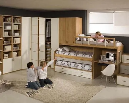 Design de copil pentru trei copii, cum de a decora spațiul și zona de (copii) Design de copil pentru trei copii, cum de a decora spațiul și zonarea