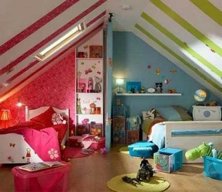 fotografii dormitor design mansardă, idei de design, recomandări, portalul de construcție