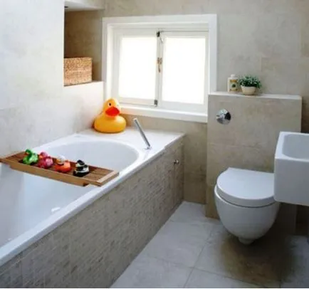 Design țiglă pentru opțiuni de dimensiuni fotografii baie mică cameră