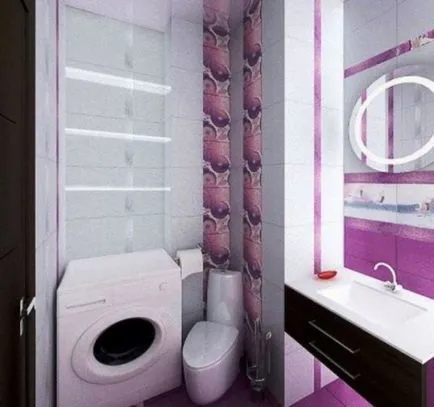 Design țiglă pentru opțiuni de dimensiuni fotografii baie mică cameră