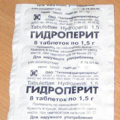 instrucțiuni de utilizare Gidroperit pentru a ușura păr, fotografii