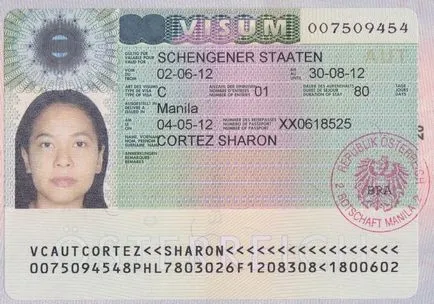 Cum de a citi o viză Schengen (vize) Cum de a citi o viză Schengen
