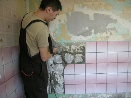 Cum să se stabilească țiglă în baie, regulile de lucru cu propriile sale mâini