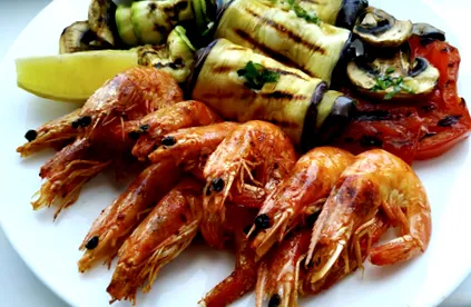 grill garnélarák