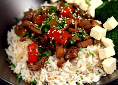 zöldségekkel teriyaki