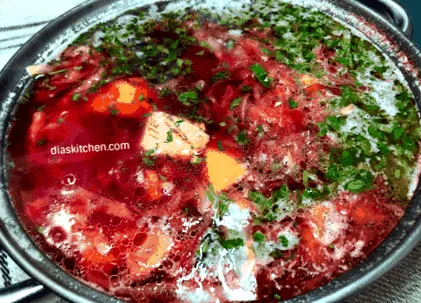 Црвен борш кујна
