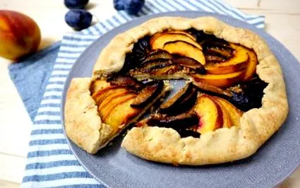 őszibarackkal galette