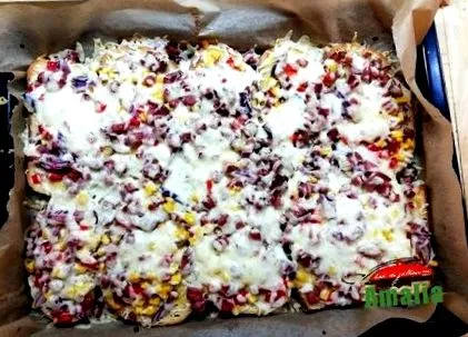szelet kenyér pizza