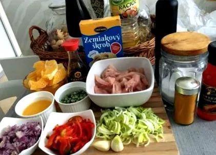 Csirkemell narancson fotó recept