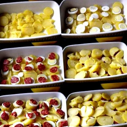 картопля сосисками