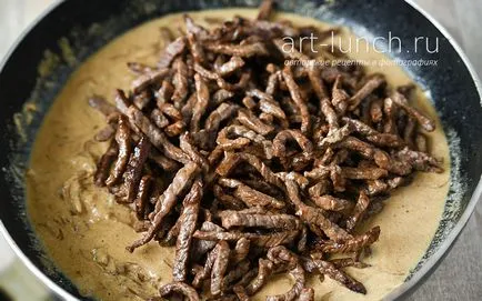 Marha Stroganoff - lépésről lépésre recept fotók (marha Stroganoff) Marha Stroganoff - lépésről lépésre recept fotók
