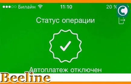 Avtoplatezh Beeline hogyan kell kikapcsolni, és nyakkendő a térképen
