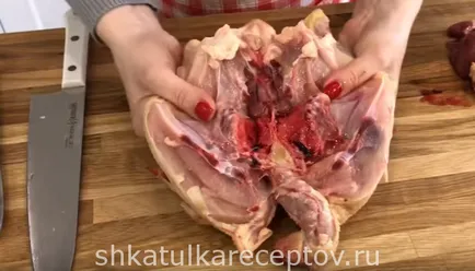 Csirke - dohány - (tapaka) - egy finom recept lépésről lépésre fotók
