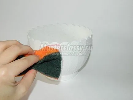Decoupage műanyag virágcserép