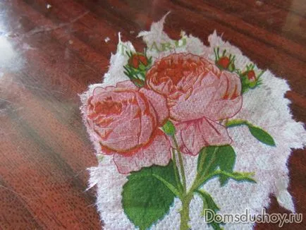 Decoupage virágcserepet 1