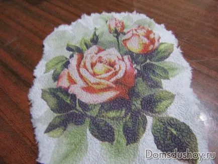 Decoupage virágcserepet 1
