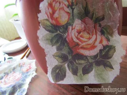 Decoupage virágcserepet 1
