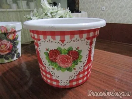 Decoupage virágcserepet 1