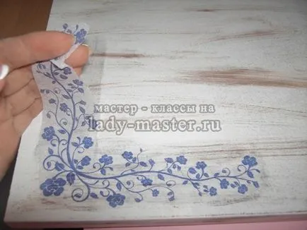 Decoupage egy régi szekrény, saját kezével, a mester - osztály lépésről lépésre fotók