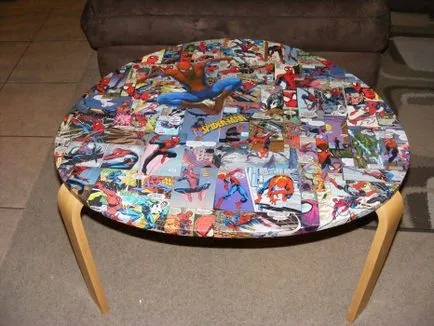 A dekoráció és a decoupage asztalt kezével a helyreállítás egy régi asztal egy fotó (tapéta) A dekoráció és a decoupage asztalt kezével a helyreállítás egy régi asztal fotók