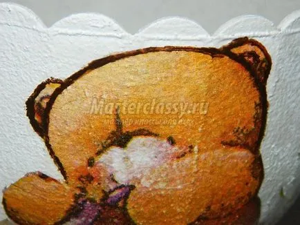 Decoupage műanyag virágcserép
