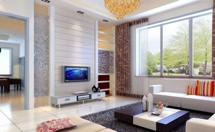 A design a falak a nappaliban - modern és a klasszikus design (tervezés) A design a falak a nappaliban - modern és a klasszikus design