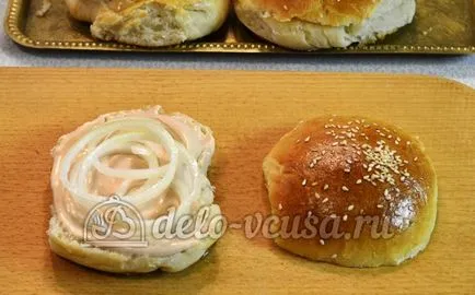 Házi sajtburger recept lépésről lépésre (23 fotó)