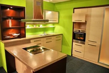 A design a falak a konyhában színes, fotó, ötletek