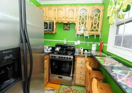 Tervezés konyhai falak - modern anyagok, módszerek, kombinálva (tervezés konyhai fali) Tervezés konyhai falak - modern anyagok, eljárások kombinációja,