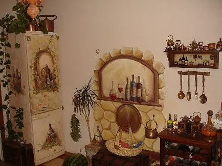 Tervezés konyhai falak - modern anyagok, módszerek, kombinálva (tervezés konyhai fali) Tervezés konyhai falak - modern anyagok, eljárások kombinációja,