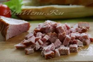 Töltött kenyér recept egy fotó, a kemencében (cipó) Töltött kenyér recept egy fotó, a sütőben