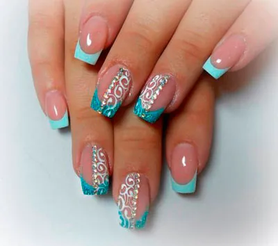 köröm ötletek Glitter, 65 fotó (manikűr) köröm ötletek Glitter, 65 fényképek