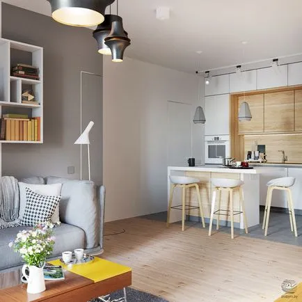 Ötletek egy egy hálószobás apartman