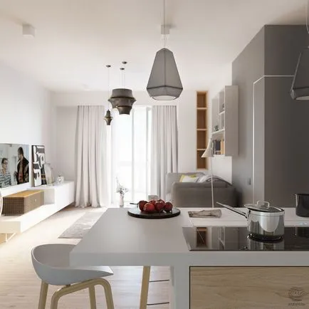 Ötletek egy egy hálószobás apartman