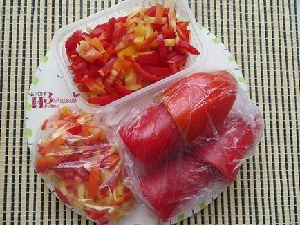 Hogyan befagyasztja a bolgár paprika a téli otthon, blog Iriny Zaytsevoy