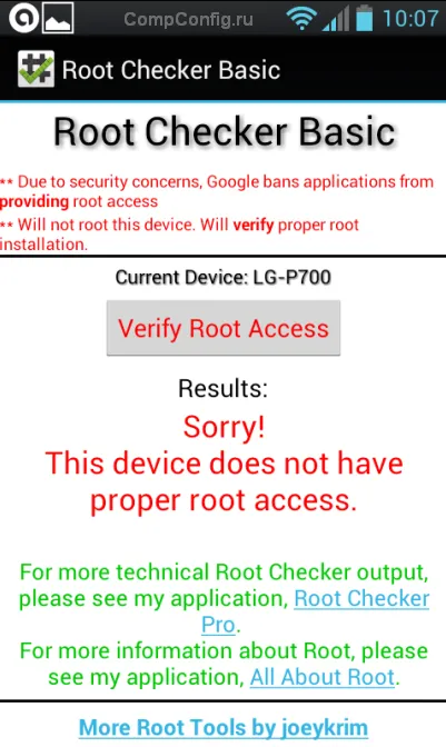 Hogyan ellenőrzik a Ruth jogok android