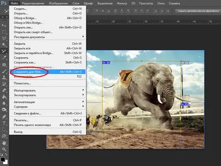 Hogyan lehet csökkenteni a kép darabokra az Adobe Photoshop, ablakok fehér
