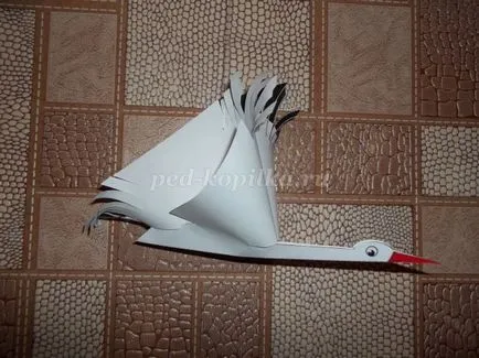 Hogyan készítsünk egy gólya a papír meg a kezét (Stork) Hogyan készítsünk egy gólya papír saját kezűleg